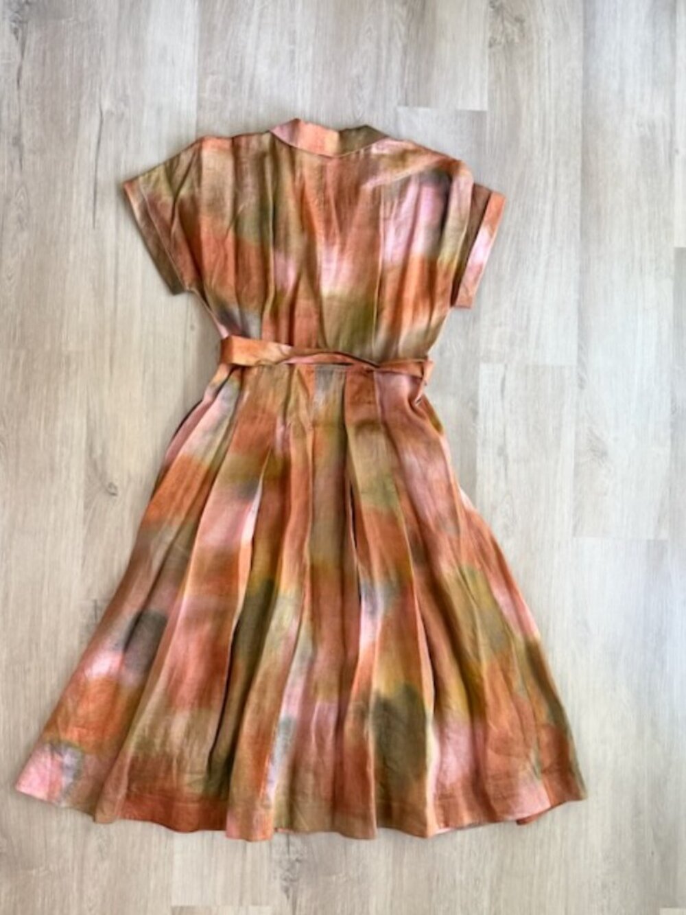 Lafayette 148 Watercolor Belted Midi Shirtdress MEDIUM - Picture 12 of 12